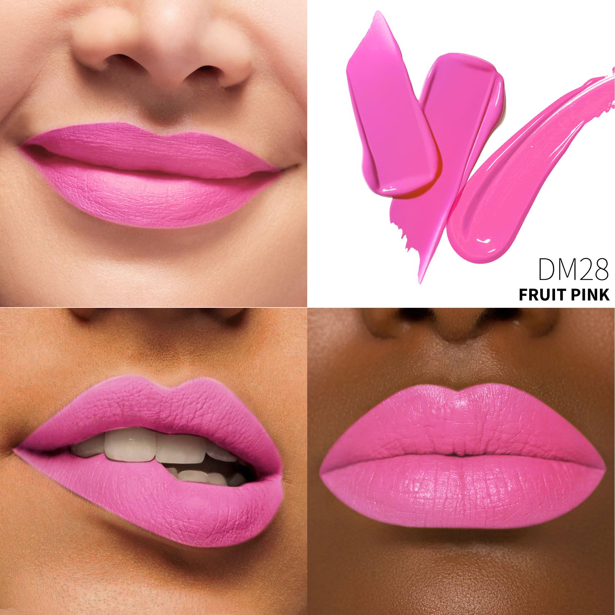 Depuplum rouge à lèvres mat rose – échantillon pour tester la couleur.