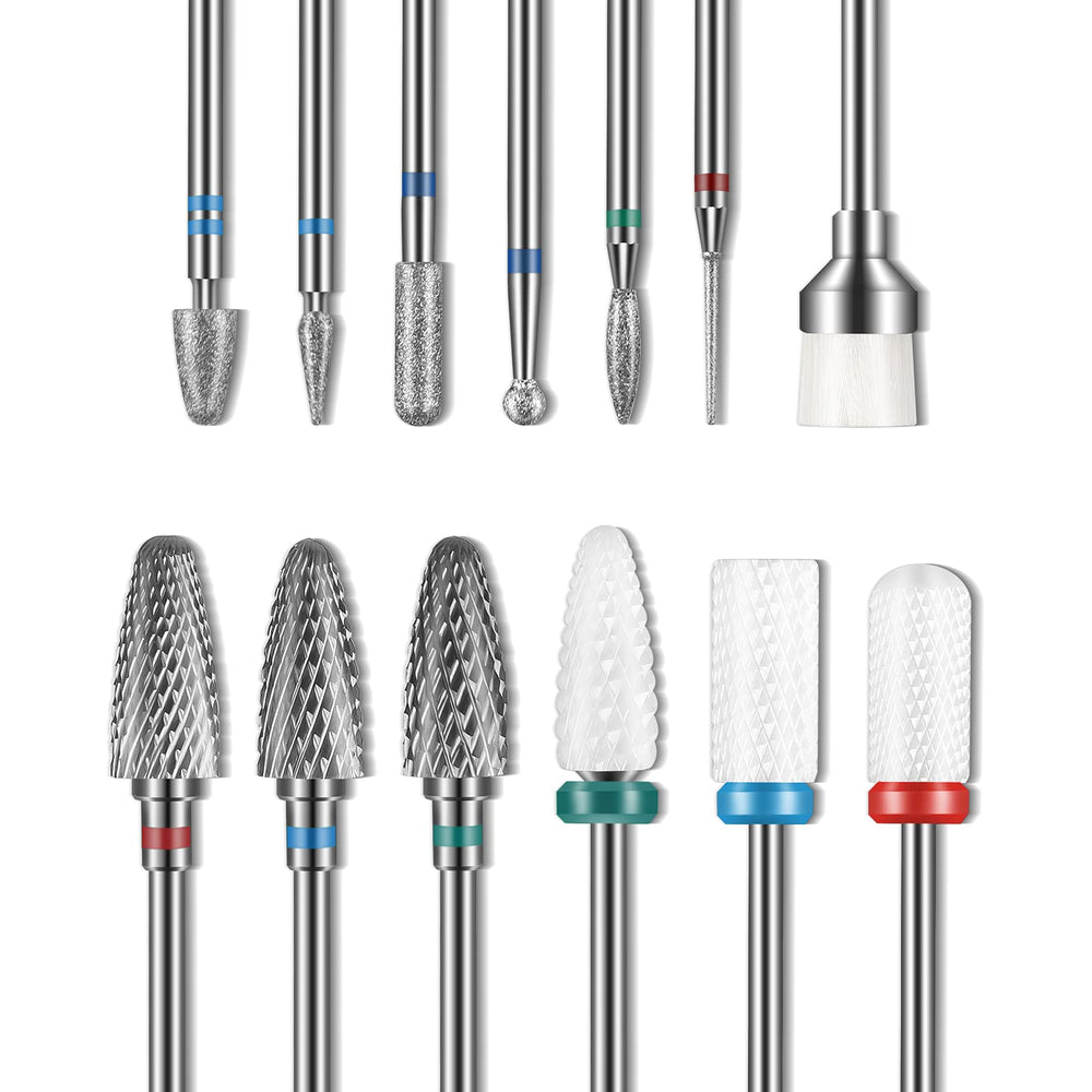 Depvko set de brocas para uñas, 13 piezas, ideal para preparación y pulido