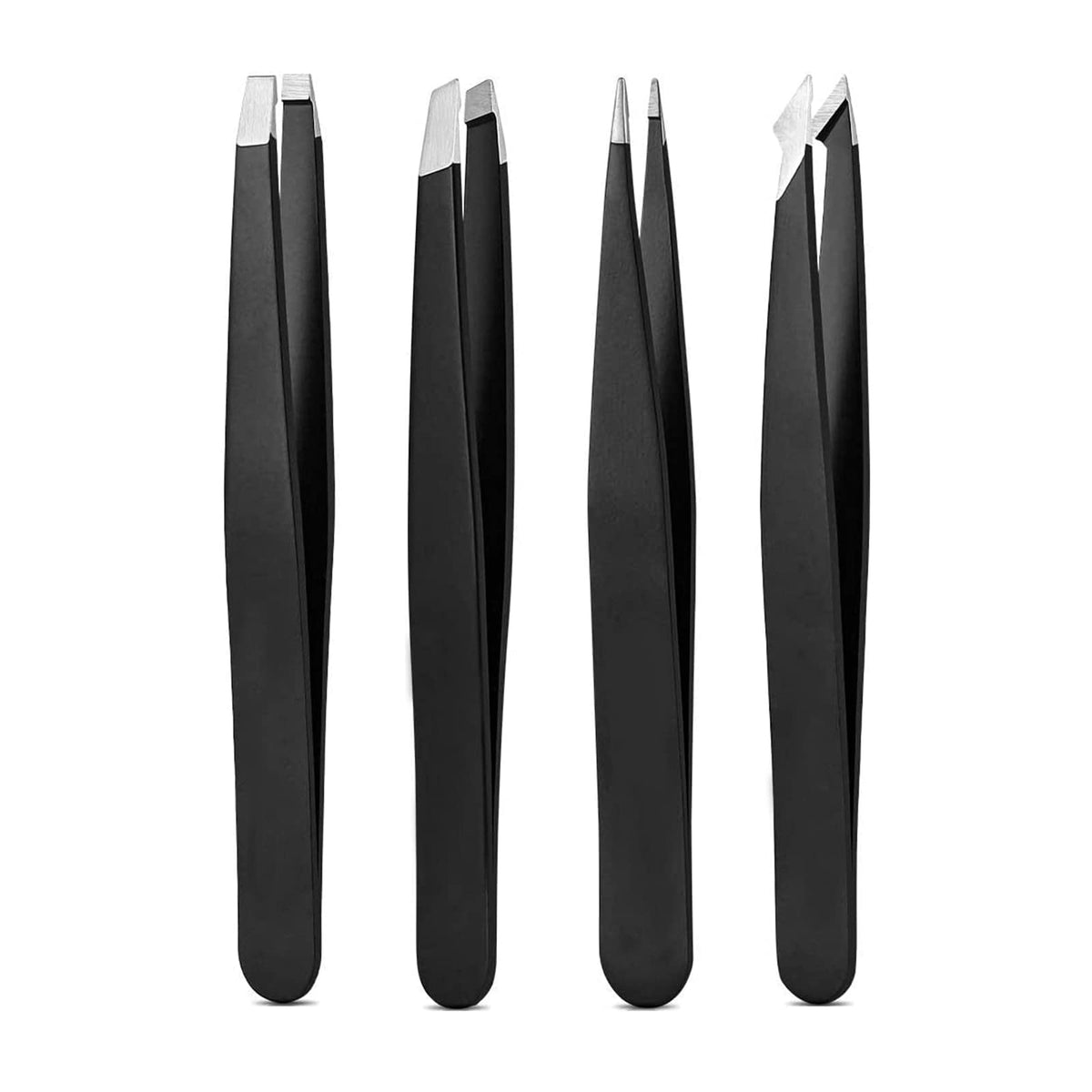 Derlaier pinzas de precisión con cabeza plana para depilar cejas con precisión