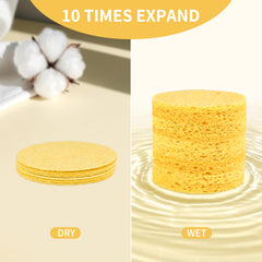 Derloyo esponja facial comprimida se expande al humedecerse