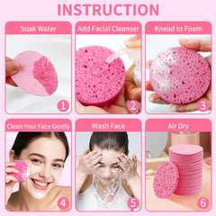Derloyo esponjas faciales comprimidas para spa en casa