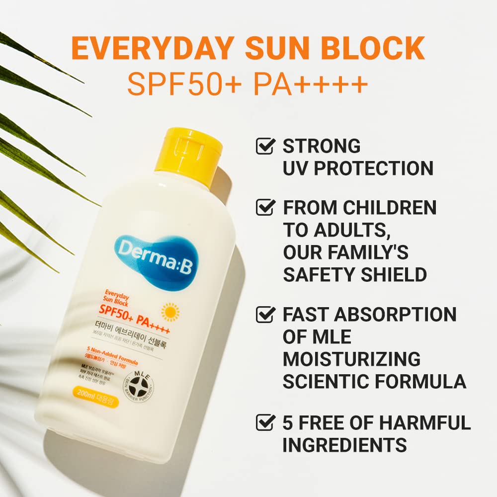 Derma B Protector Solar Diario, absorción rápida sin grasa