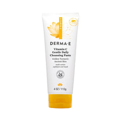 Derma E Pasta Vitamina C en la cara, limpieza suave para tono uniforme.