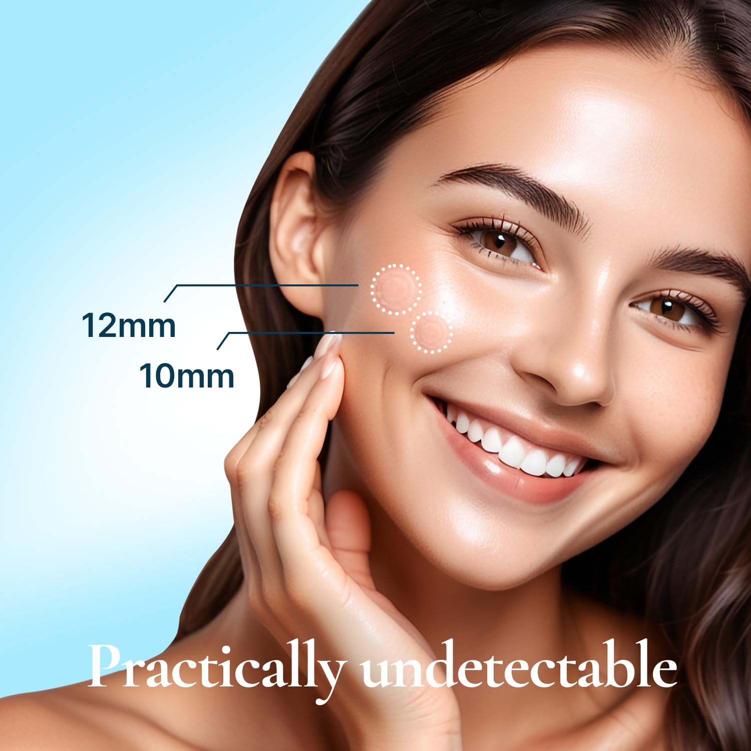 DERMAKR parche acne ultra-delgado es casi imperceptible en la piel
