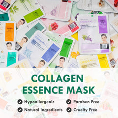 DERMAL mask variety set showing different formulas for changing skin needs