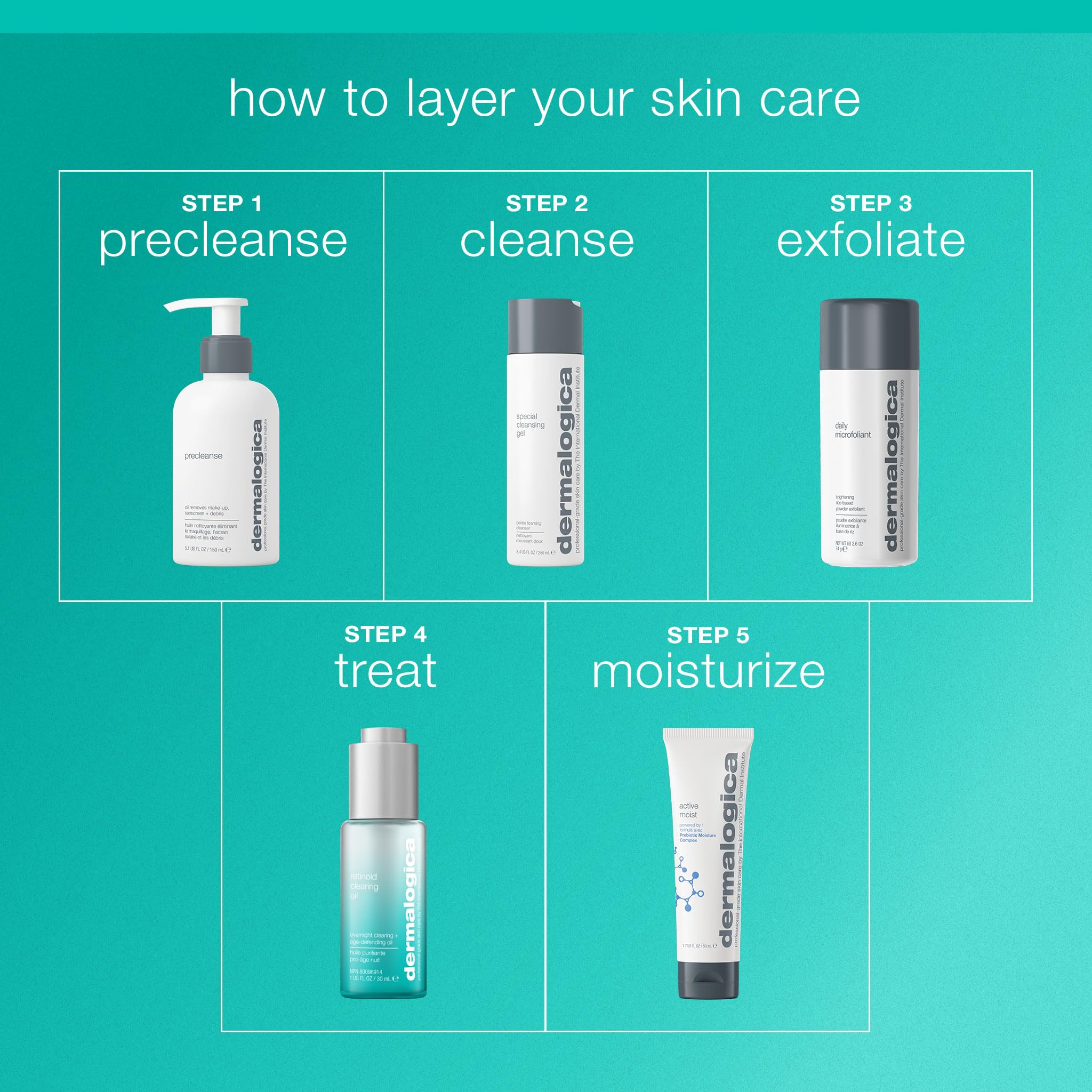 Dermalogica Retinol Clearing Oil: aplicación nocturna con gotero de 6 a 10 gotas.