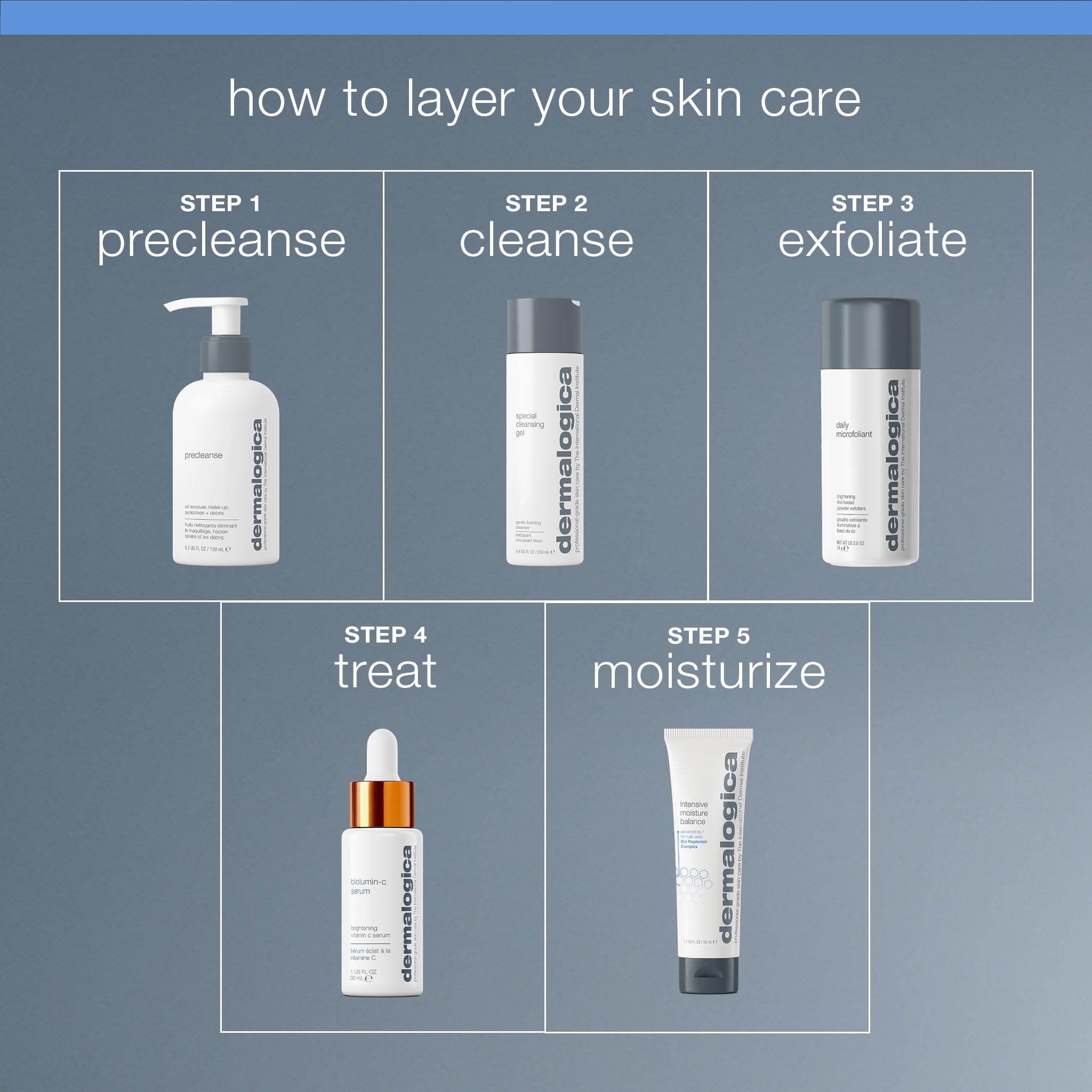Frasco grande de Dermalogica con diseño elegante para cuidado diario.