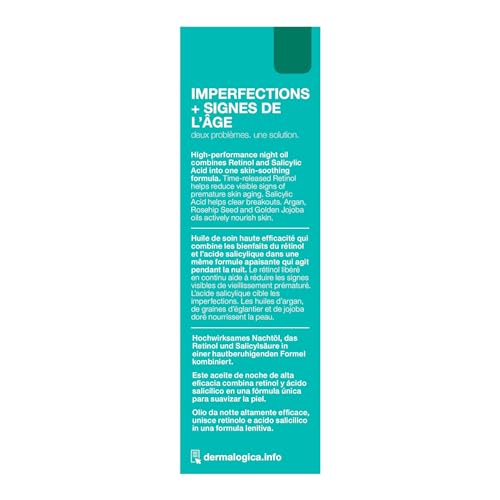 Dermalogica Retinol Clearing Oil: liberación lenta de retinol para renovación gradual.