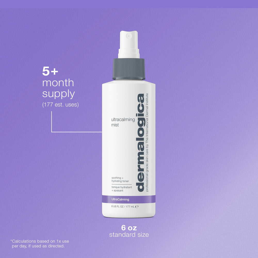 Dermalogica Ultracalming Bruma, textura ligera que se absorbe rápidamente para uso diario.