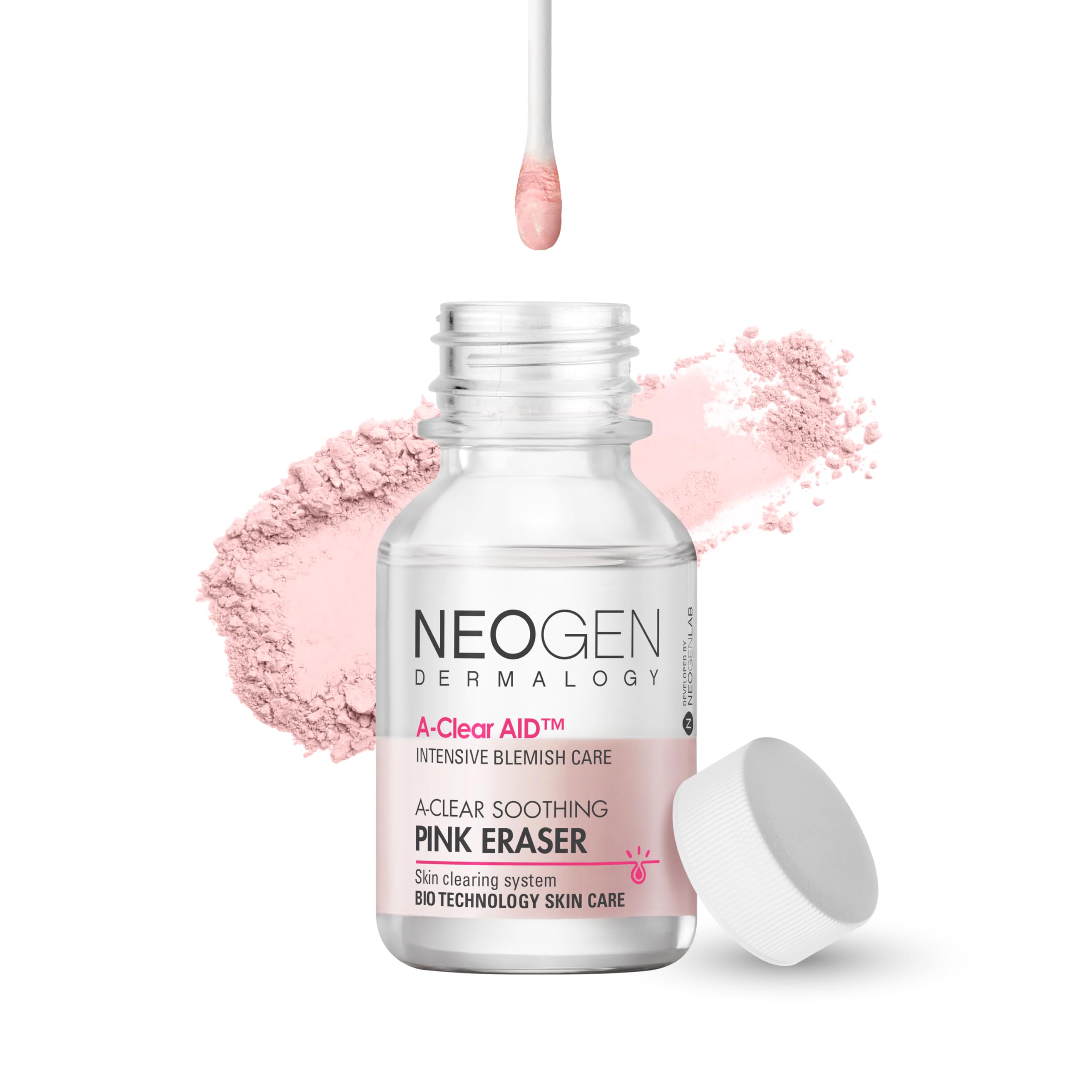 DERMALOGY NEOGENLAB A-Clear borrador rosado frente: alivio suave de imperfecciones