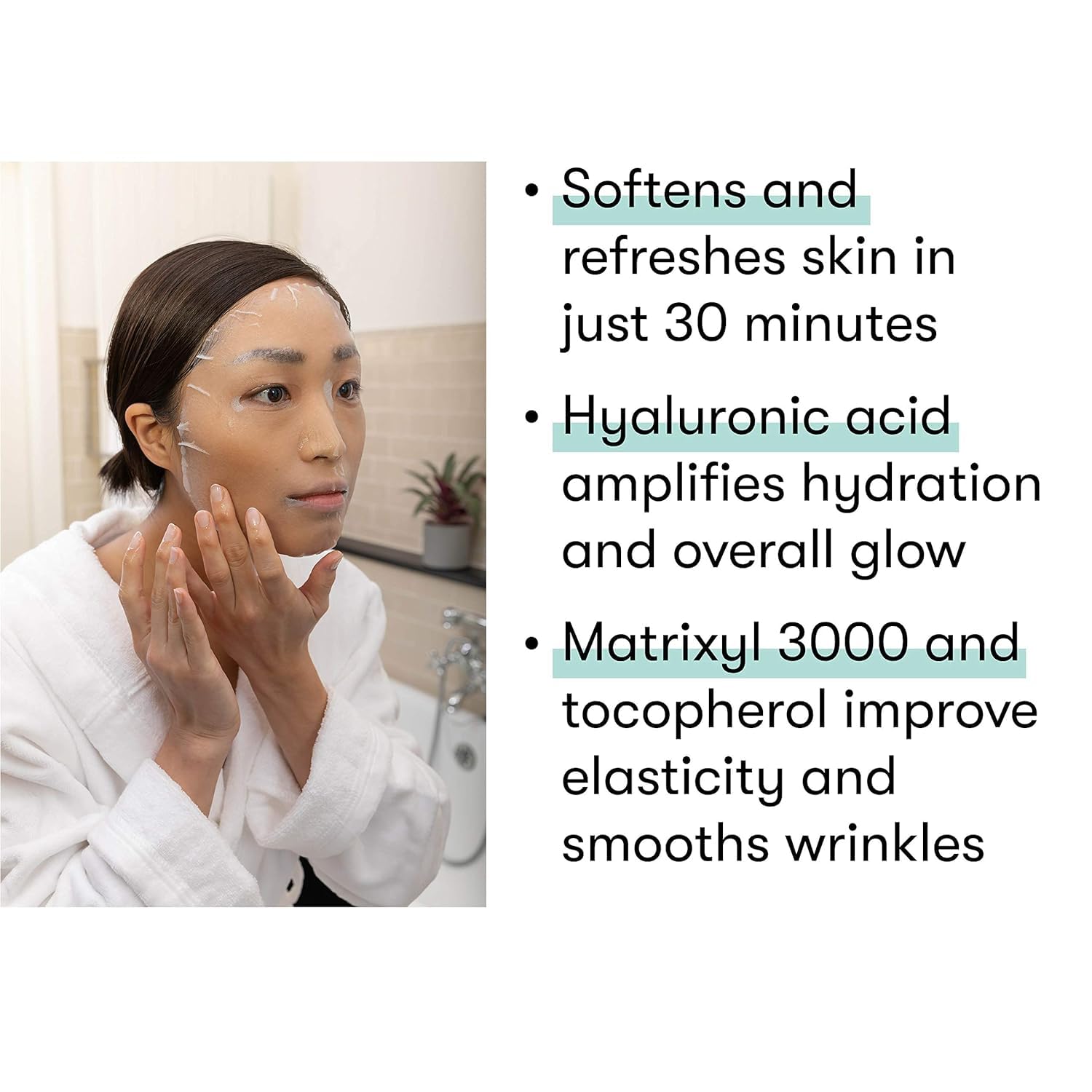Dermaroller mascarilla hidratante ingredientes: ácido hialurónico que retiene humedad.