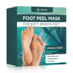 Dermora envase mascarilla exfoliante para pies, listo para uso diario
