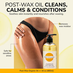 Dermwax gotero post-cera, aplicación suave y eliminación de residuos