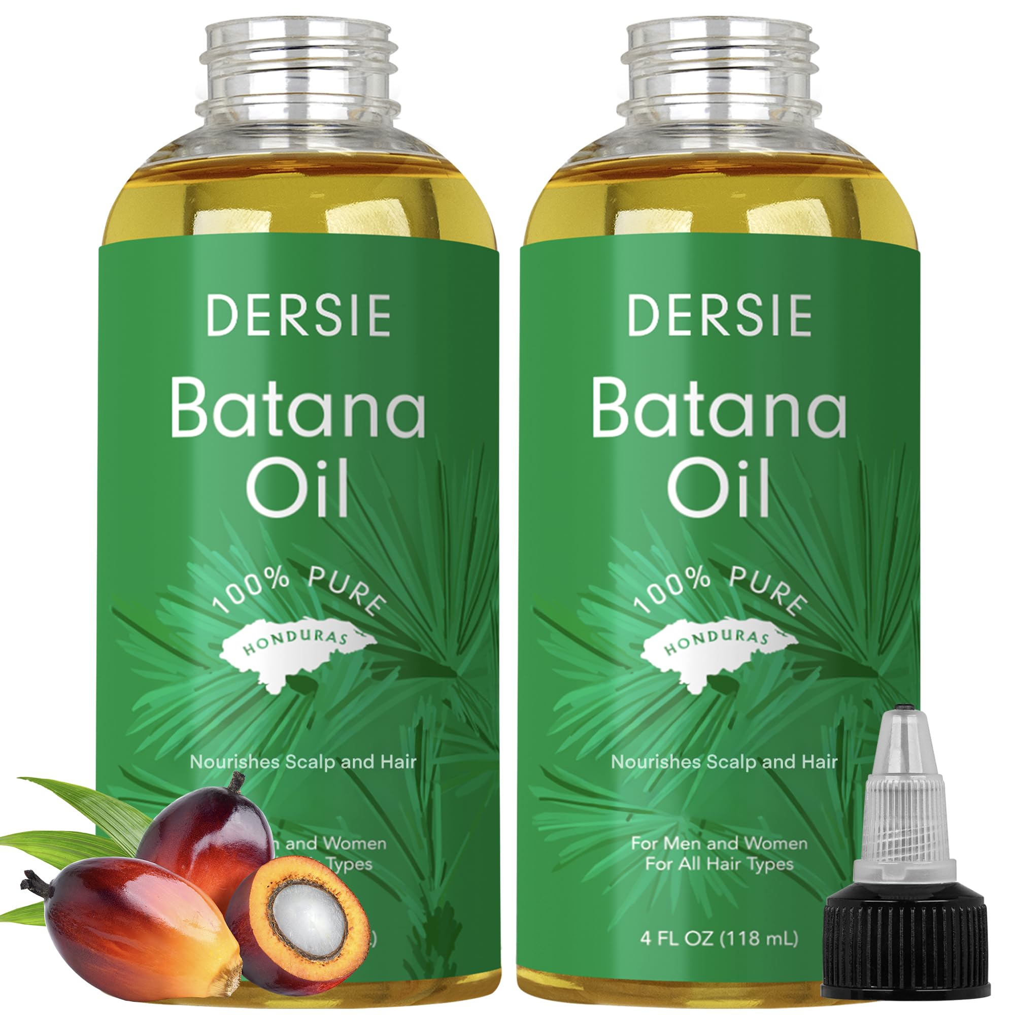 Dersie Batana Oil pack de dos botellas para cuidado capilar práctico