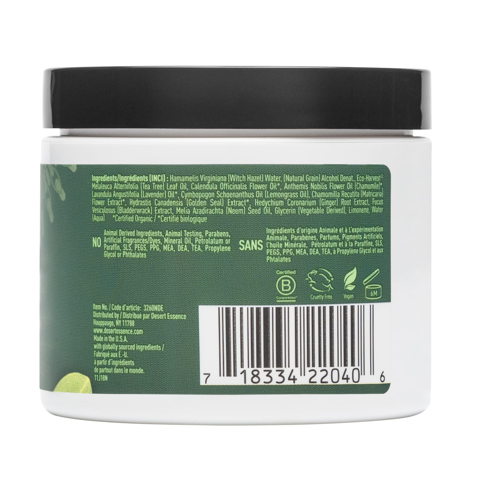 Almohadillas Desert Essence con calendula suavidad en la piel.