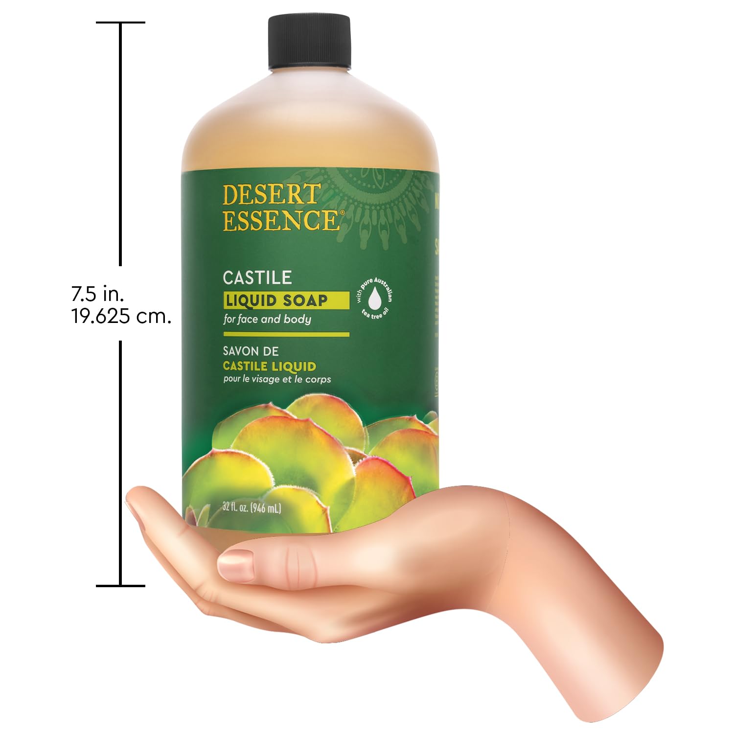 Envase sostenible de Desert Essence para cuidado diario