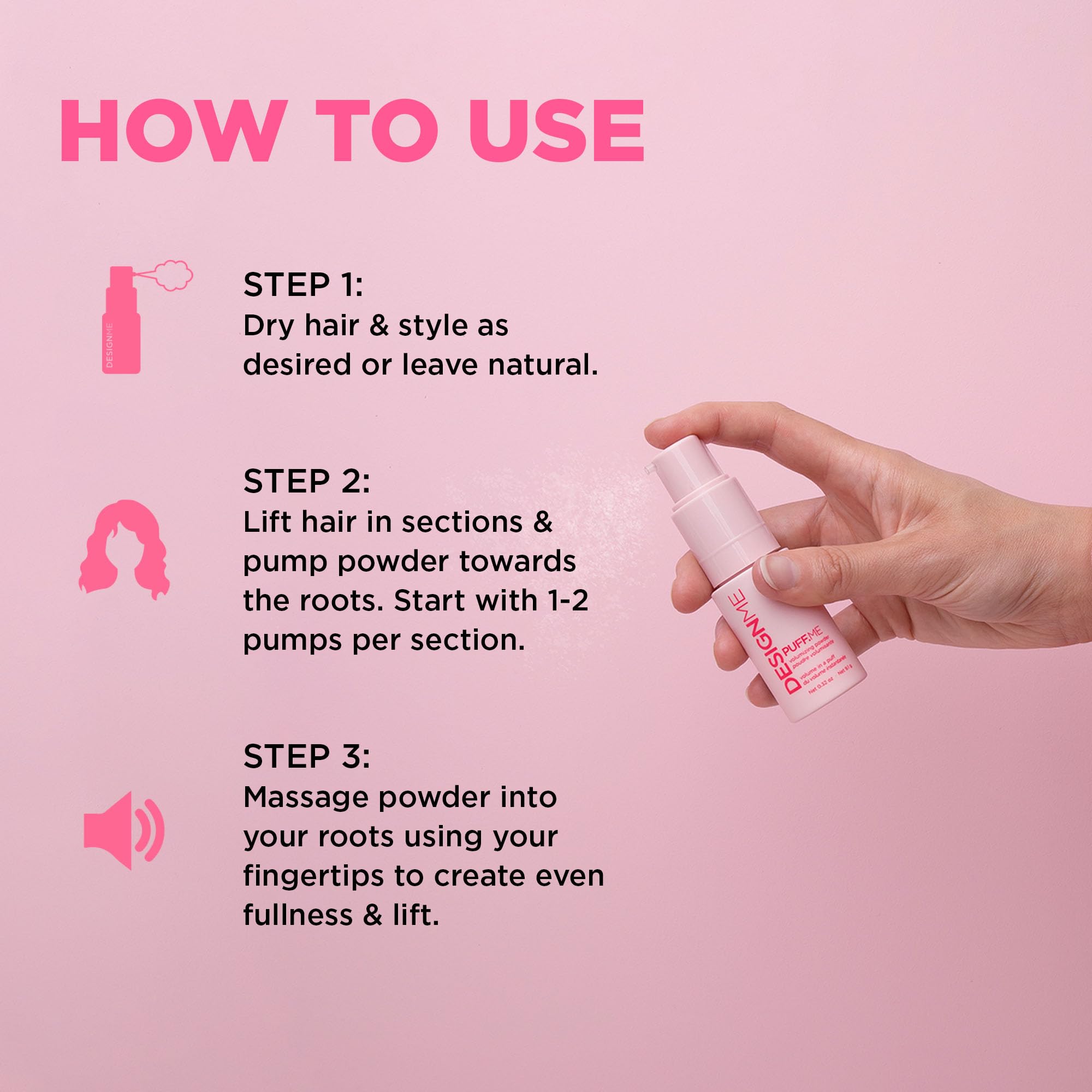 Puff.ME: base para peinados, trenzas y recogidos.