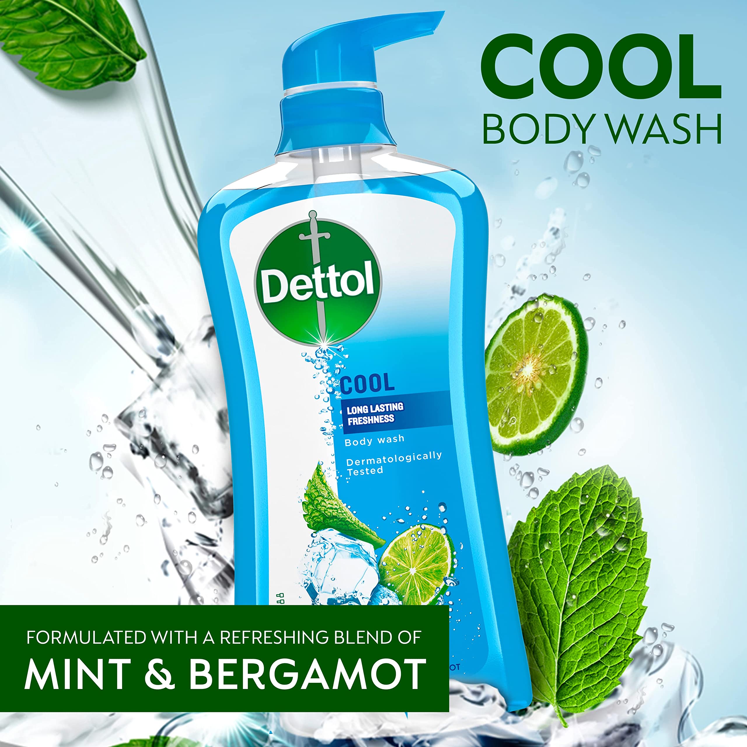 Dettol Cool gel de ducha, textura suave que cuida la piel