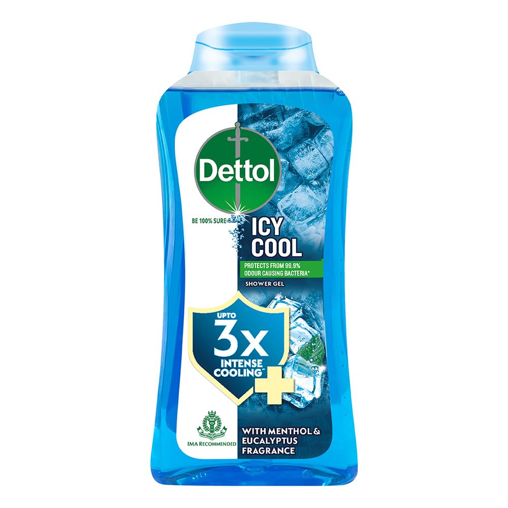 Dettol Gel de Ducha Cool en botella frontal para una limpieza fresca.