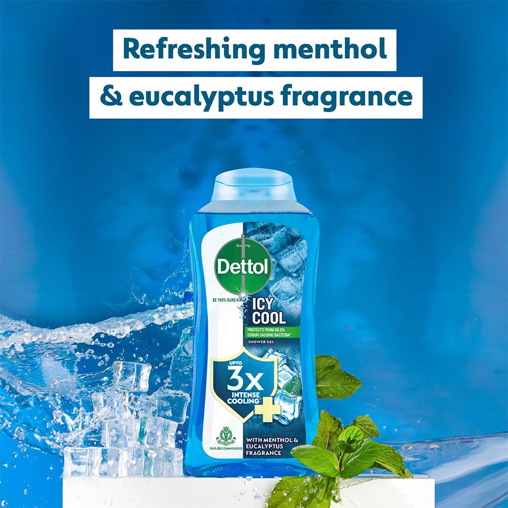 Dispensador de Dettol Cool listo para ducha diaria.