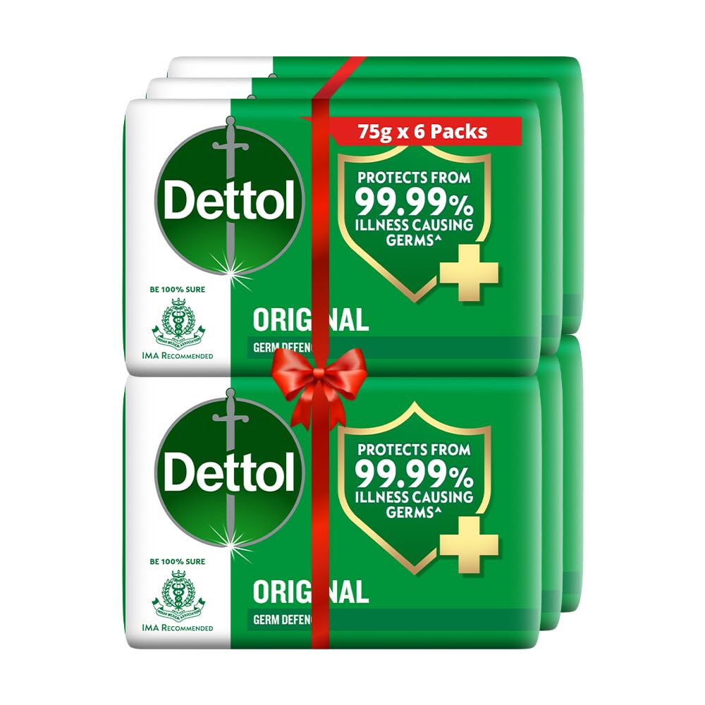 Dettol Jabón Barra Original 100 g, aroma clásico para uso diario.