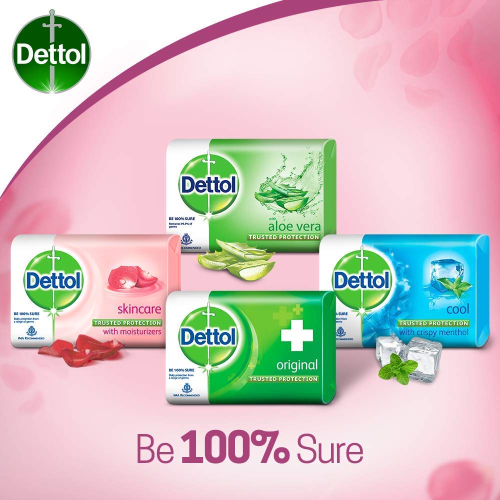 Dettol Jabón cuidado de la piel, ambiente de baño, fácil organización.