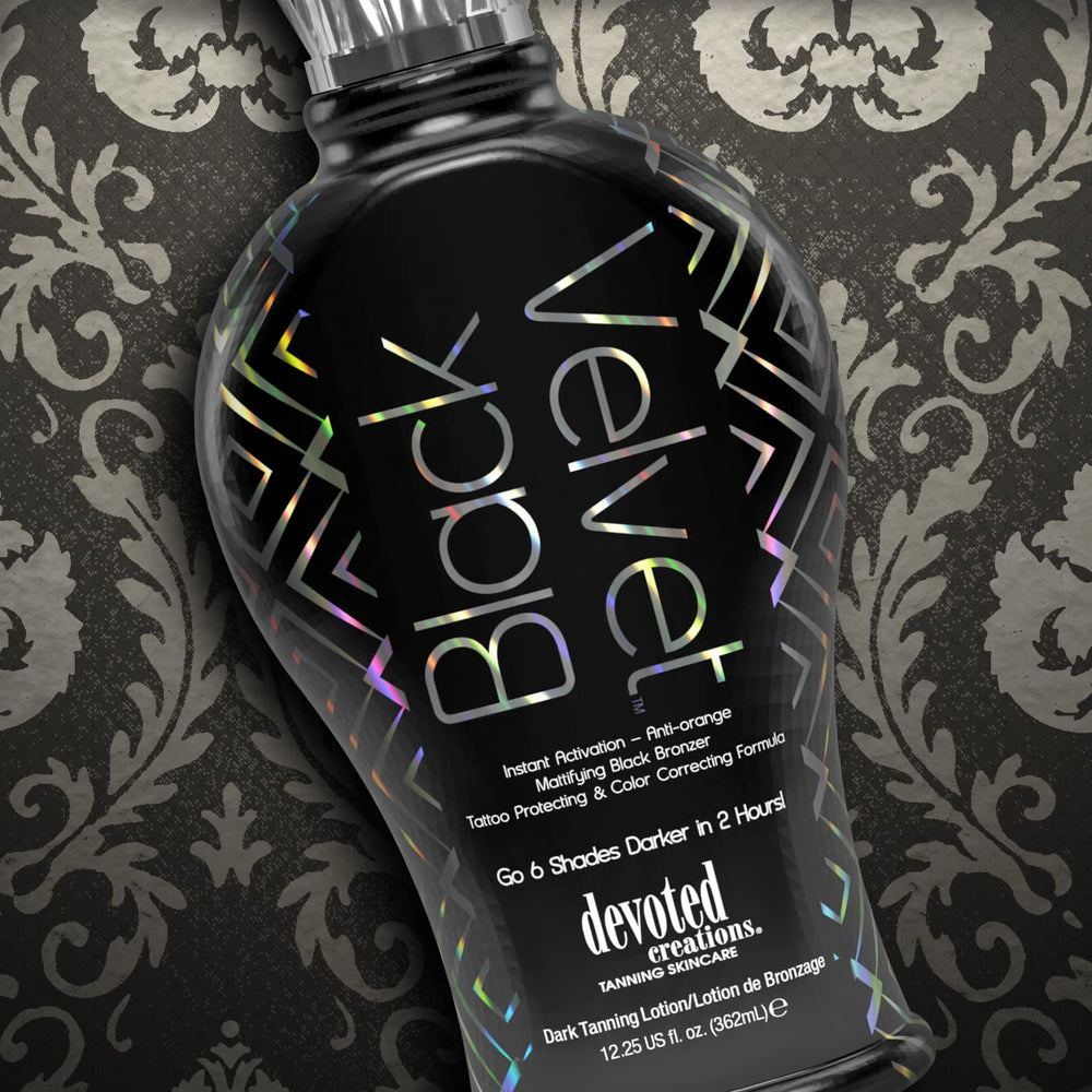 Devoted Creations Black Velvet, fragancia Orchid Noir para una experiencia sensorial agradable.