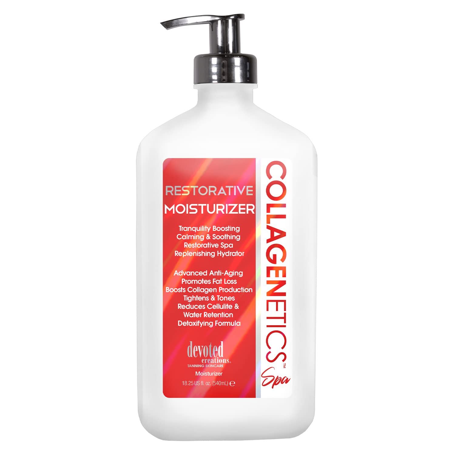Devoted Creations Collagenetics Spa Restorative, envase 18-25 onzas para uso diario.