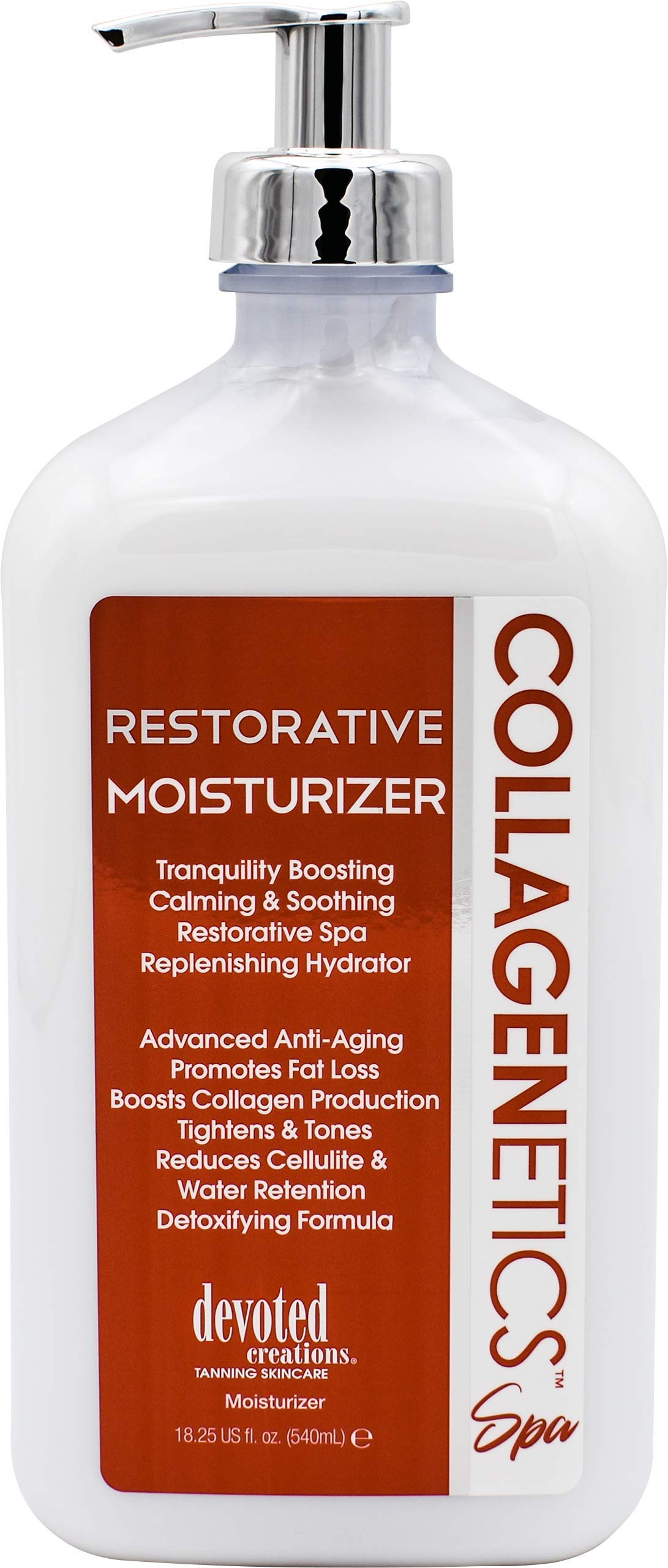Devoted Creations Collagenetics Spa Restorative, ideal para hidratación diaria de manos y cuerpo.