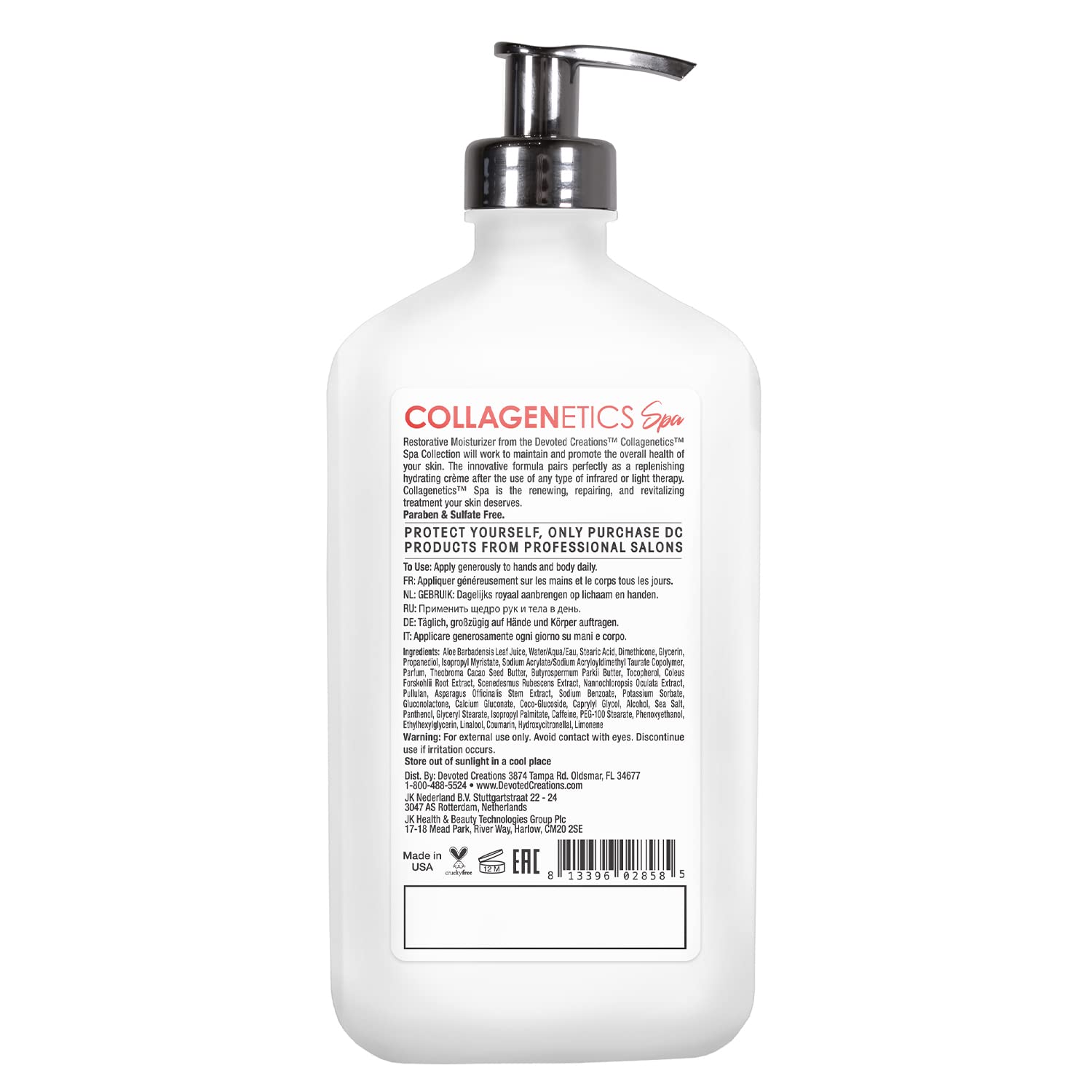 Collagenetics Spa Restorative de Devoted Creations, textura ligera, absorción rápida.