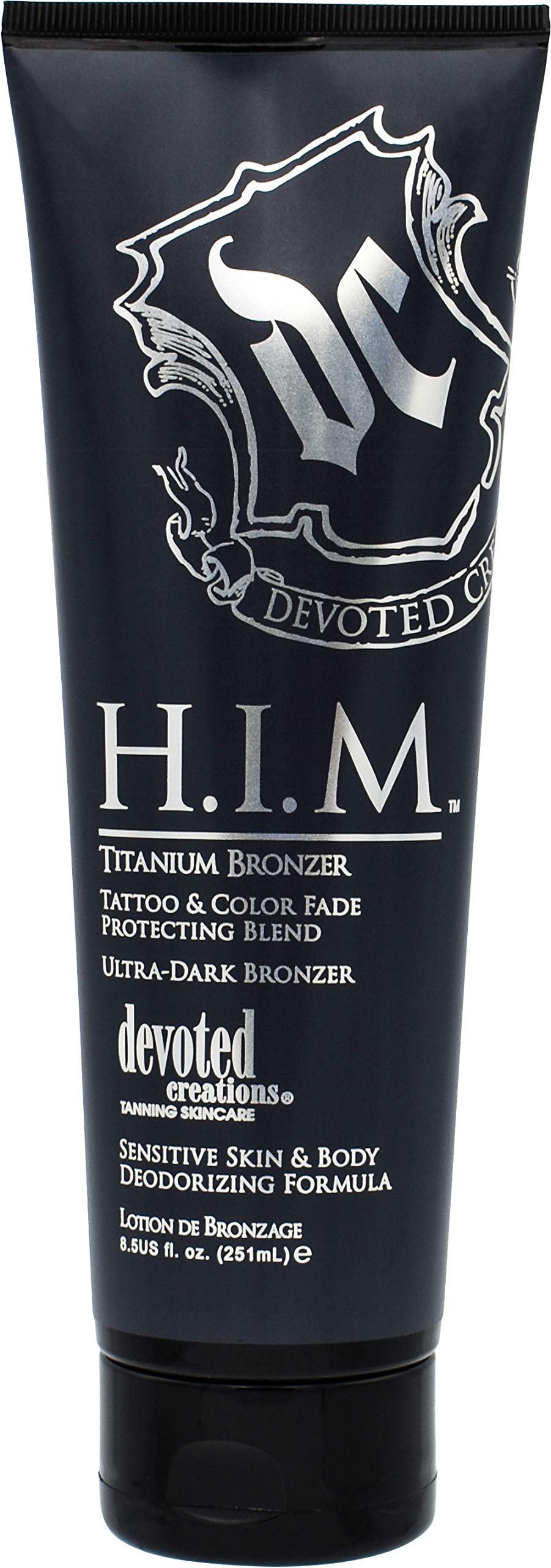 Devoted Creations H.I.M. Titanio Bronceador en tubo para un bronceado uniforme y rápida absorción.