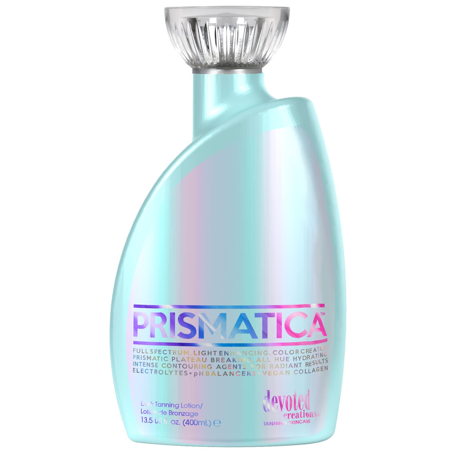 Devoted Creations Prismatica: botella con cambio de color al exponerse a la luz UV.