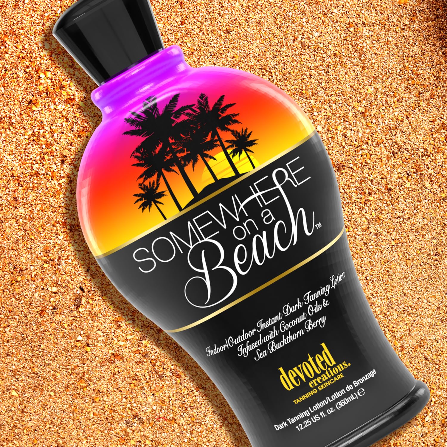 Devoted Creations Somewhere on a Beach loción bronceadora, aroma de playa para una experiencia agradable