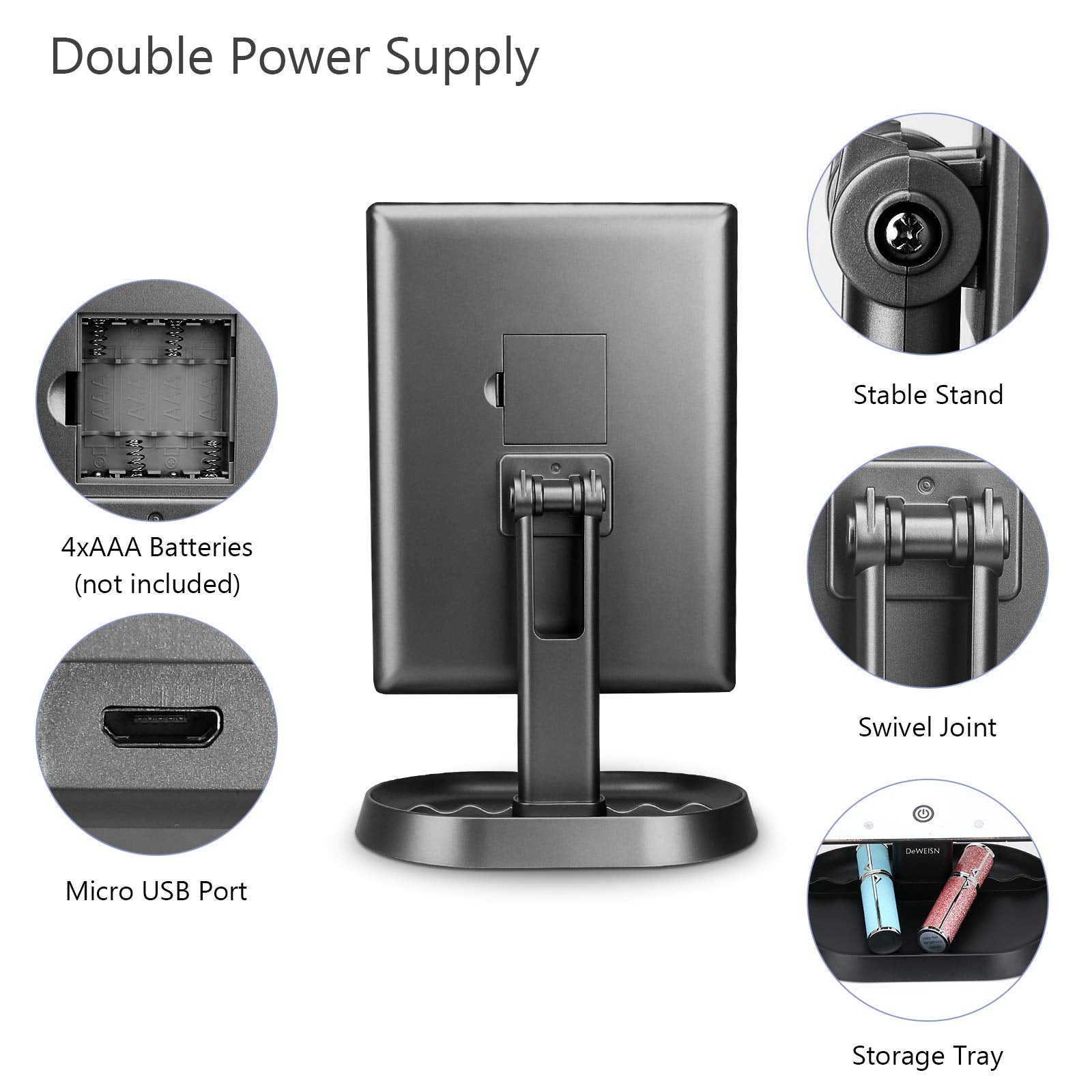 Deweisn control táctil con atenuación suave para ajustar la iluminación.