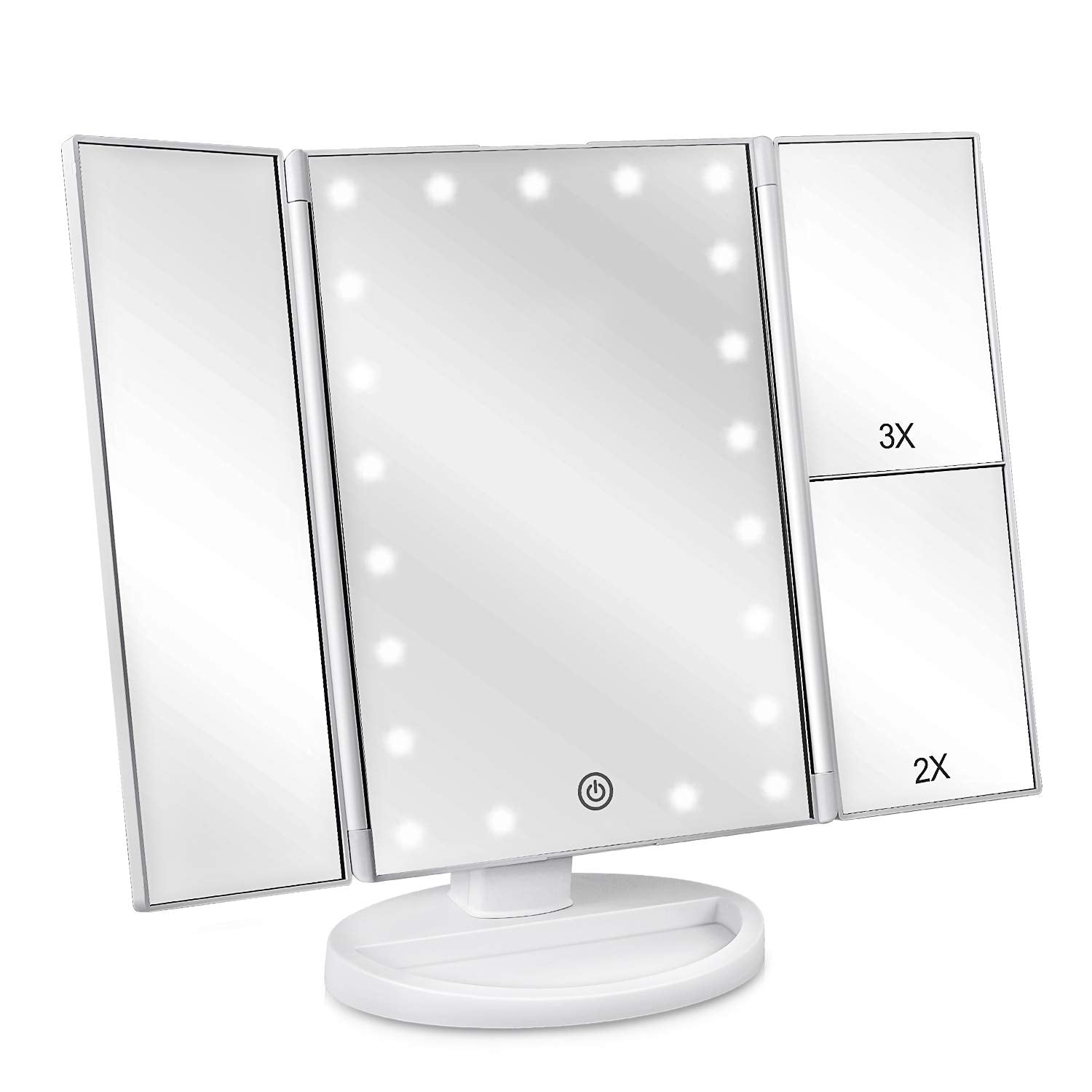 Miroir deweisn avec 21 DEL pour un maquillage précis et éclatant