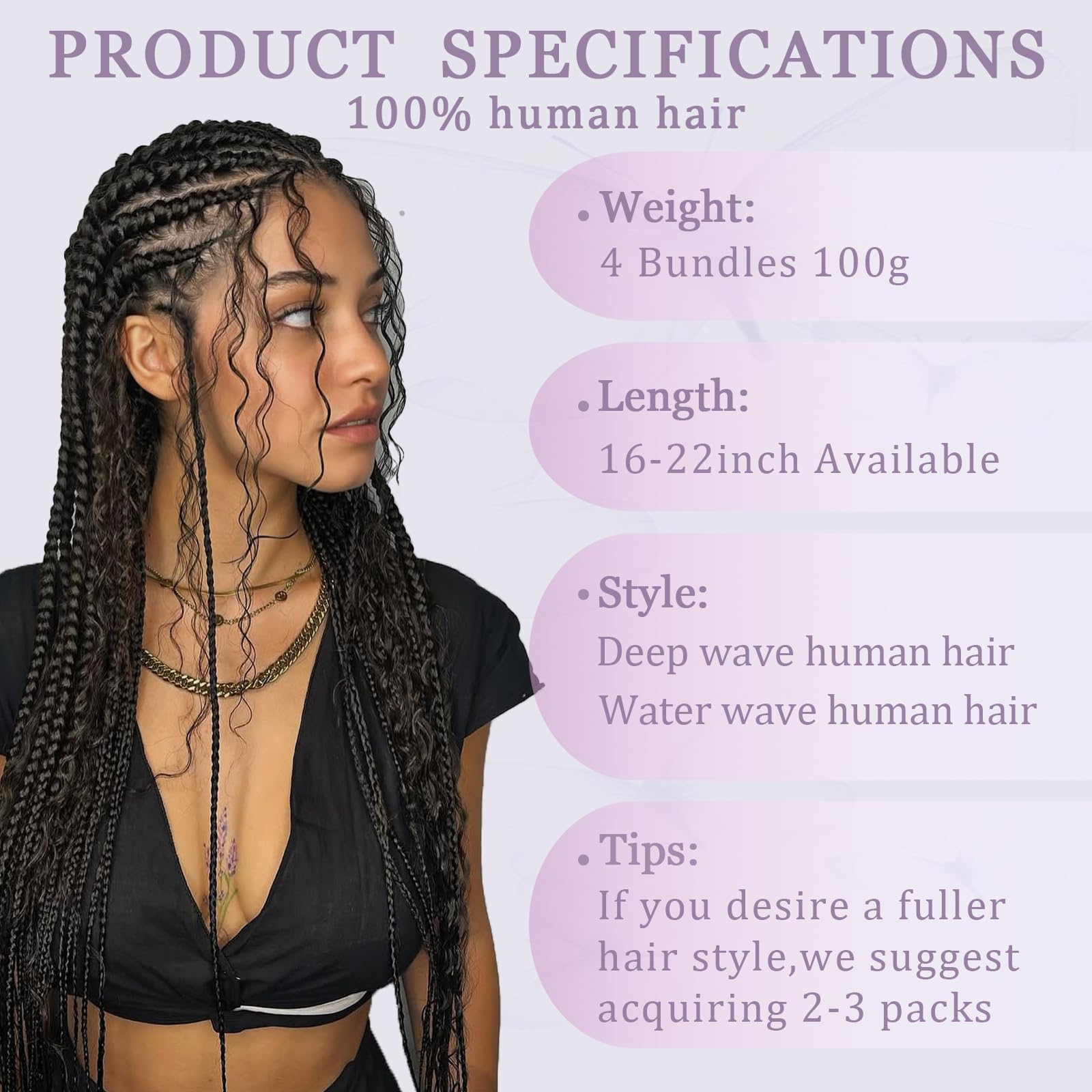 Brillo natural del cabello humano, acabado suave y auténtico.