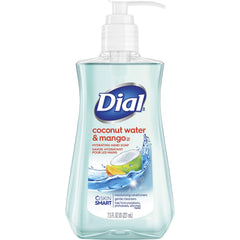 Dial jabón líquido para manos Coco Mango en botella, aroma tropical que deja las manos suaves.