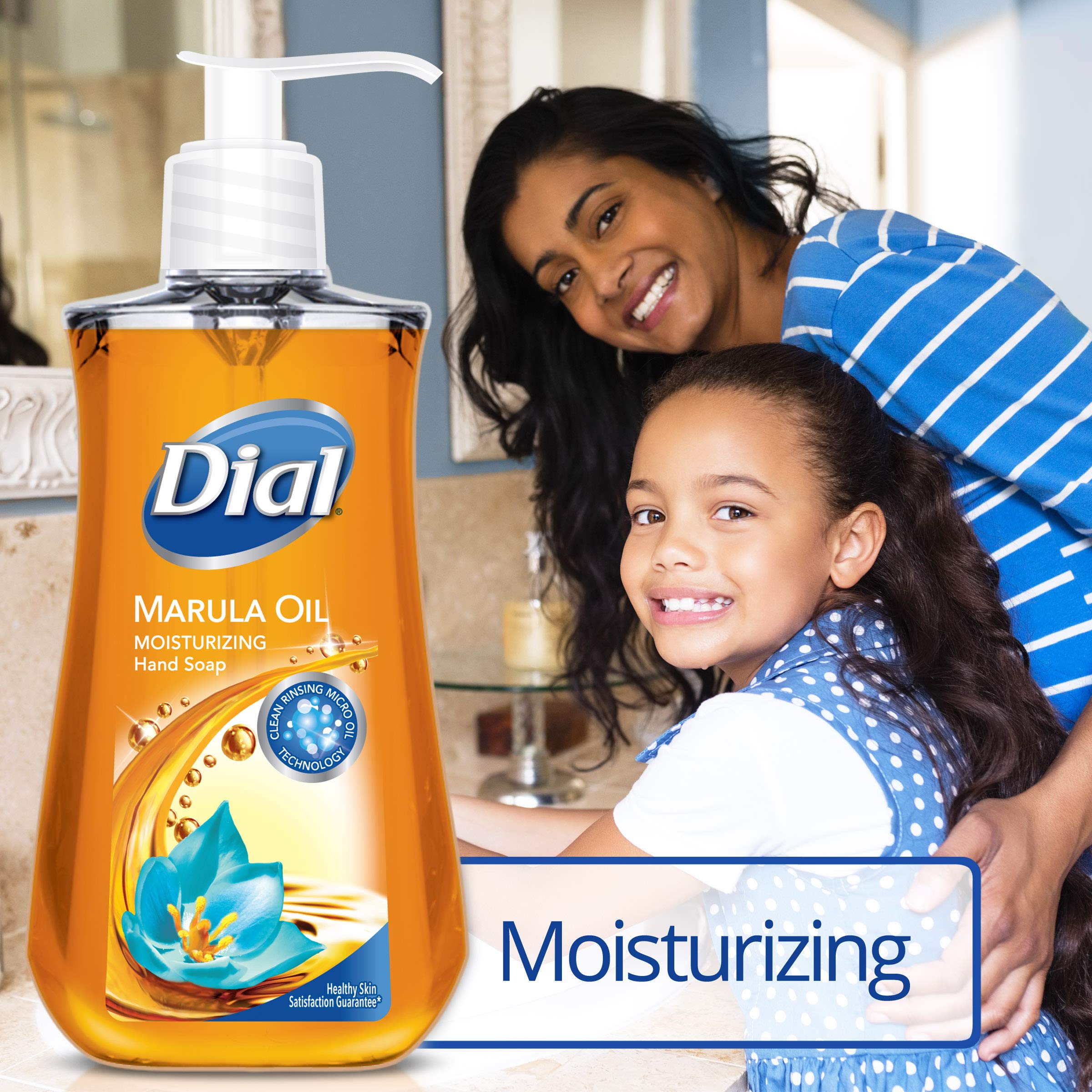 Dial jabón manos marula, frasco desmontable, uso práctico en cocina.