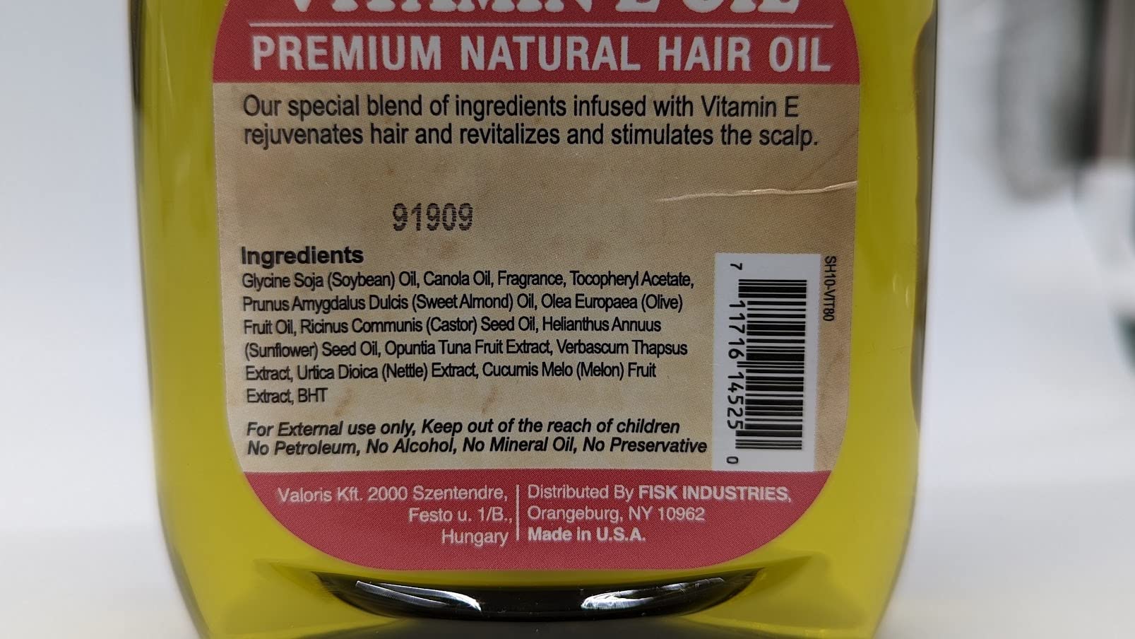 Difeel Fórmula herbal para cabello fino con Vitamina E y nutrición