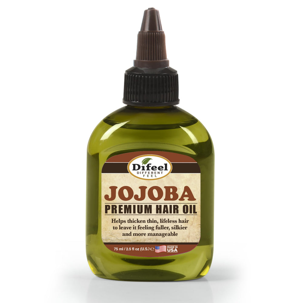 Difeel Aceite de jojoba en botella, listo para uso diario en el cabello.