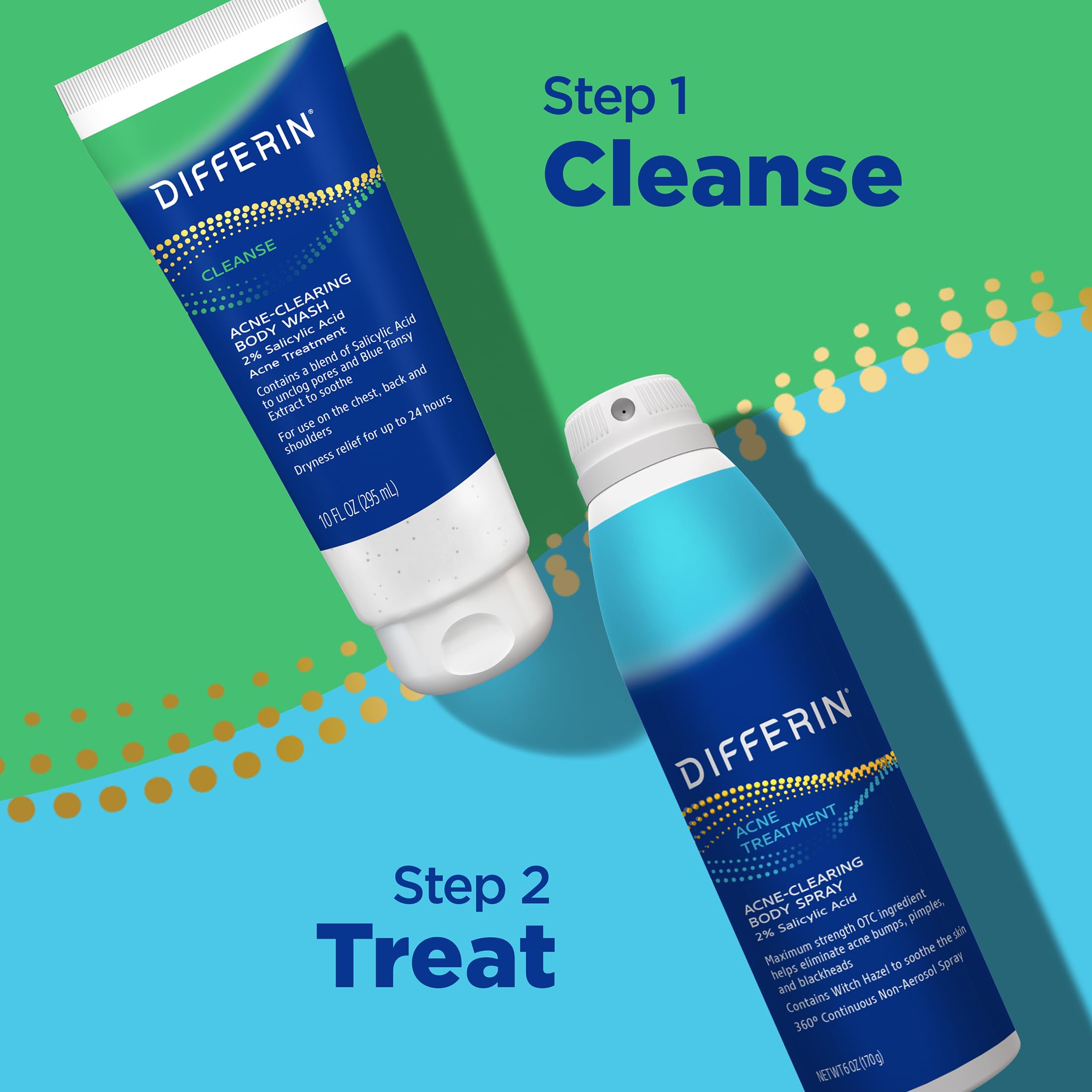 Differin con ácido glicólico al 3% para exfoliar suavemente.