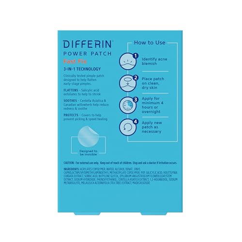 Differin Acne Patches are waterproof and sweatproof for day-to-night wear