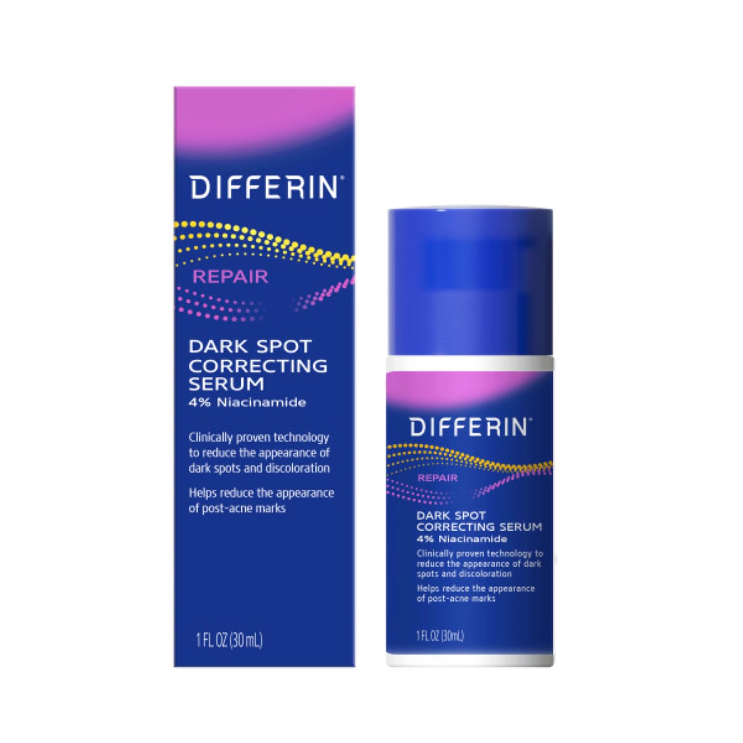 Differin Serum para manchas, tono más uniforme.