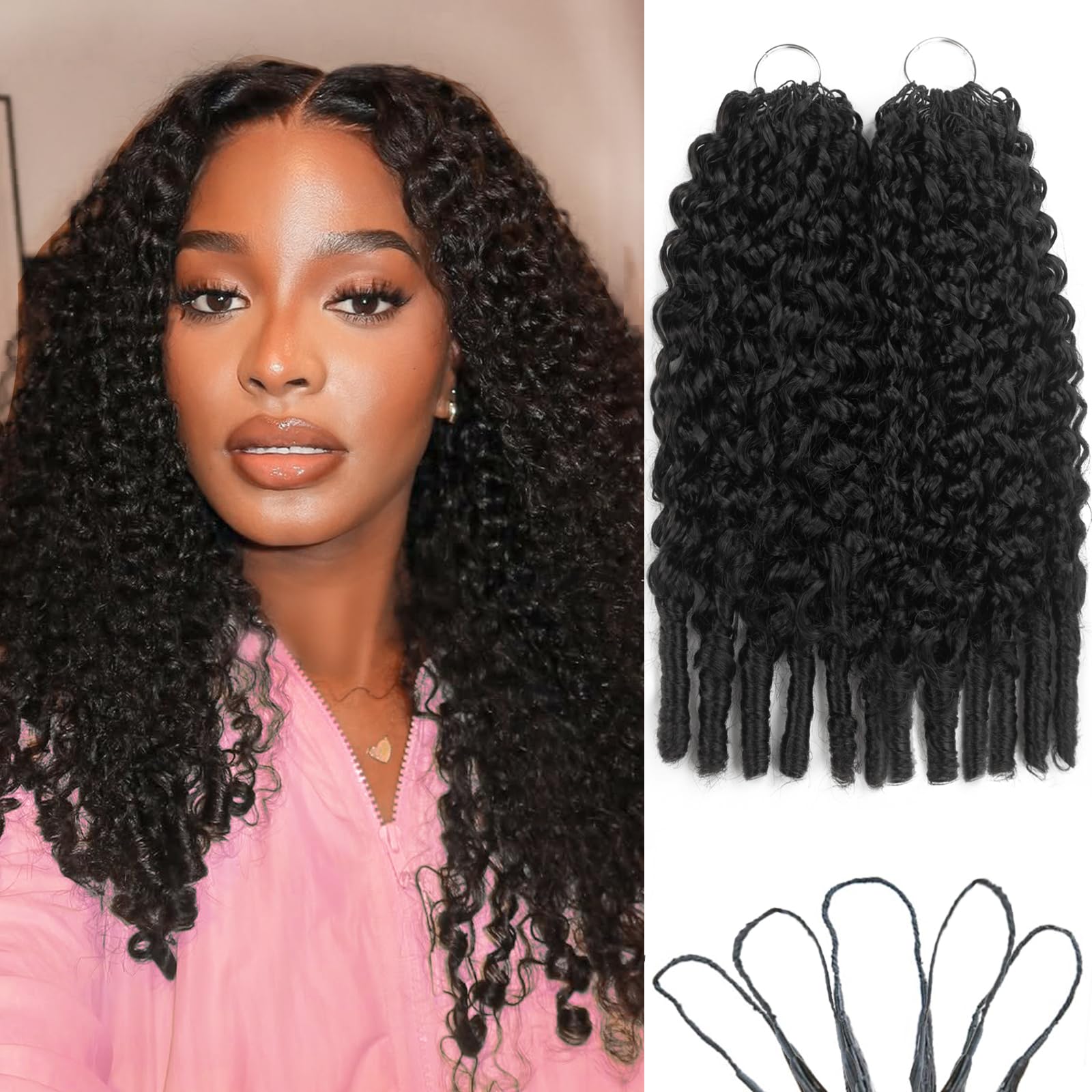 Dilekay cabello crochet pre-bucle para una instalación rápida y natural.