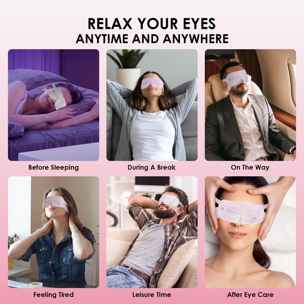 Ditoi mascarilla ocular rosa, para viajes, uso rápido y cómodo.