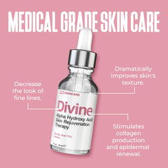 Divine Derriere piel luminosa tras exfoliación química.