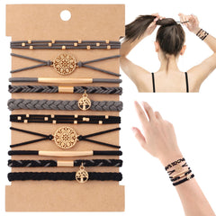 DIYDEC gomas para el cabello: conjunto de 10 piezas para múltiples estilos