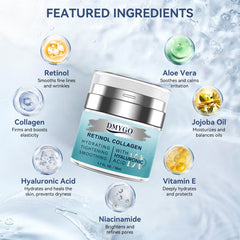 DMYGO crema con retinol y colageno, hidratacion profunda para piel suave y flexible