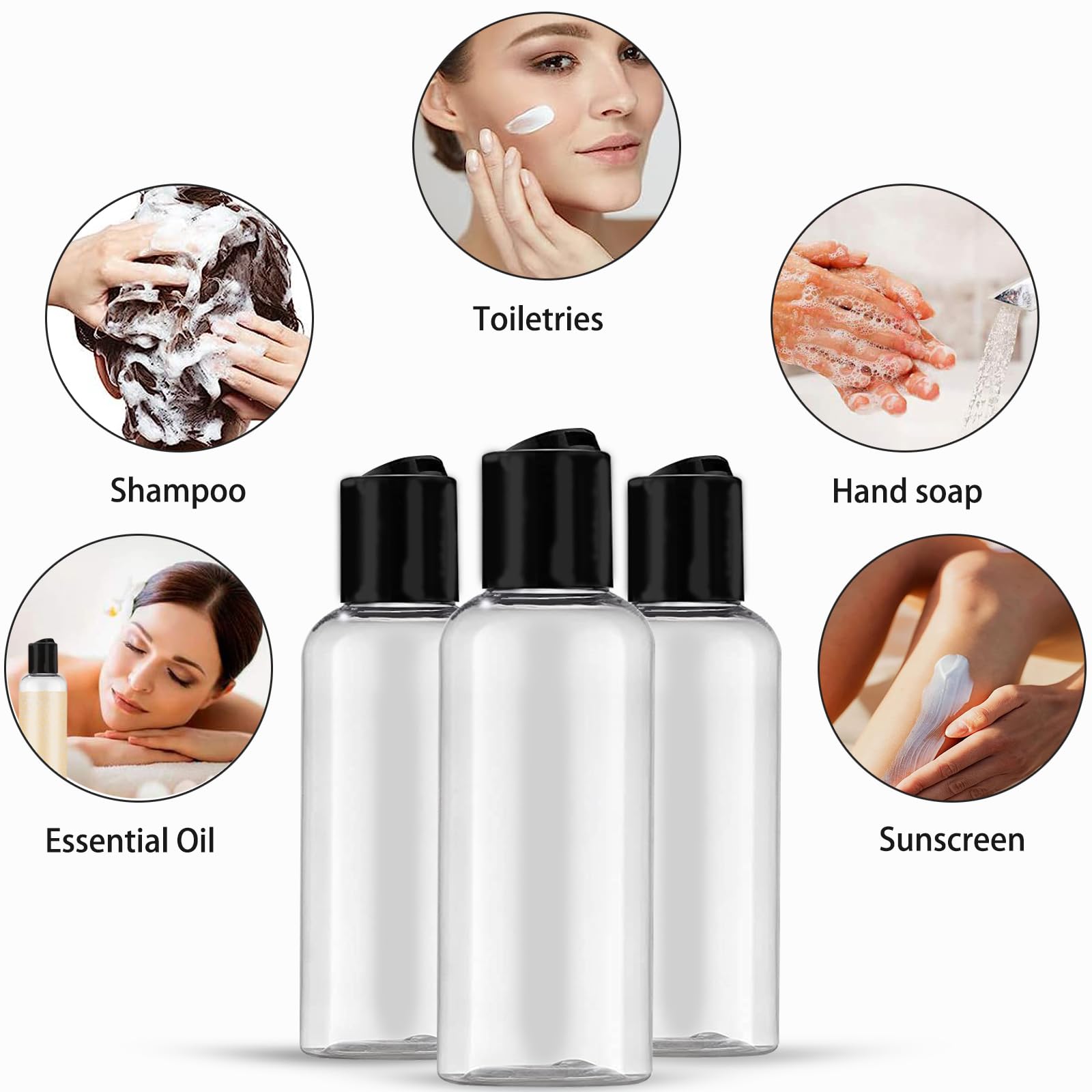 DNSEN kit viaje multiuso, perfecto para shampoo, crema y más