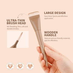docolor brocha plana base blanca, base líquida con acabado suave